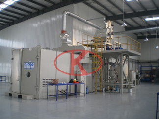 Ceramic shot and steel shot strengthening system equipment